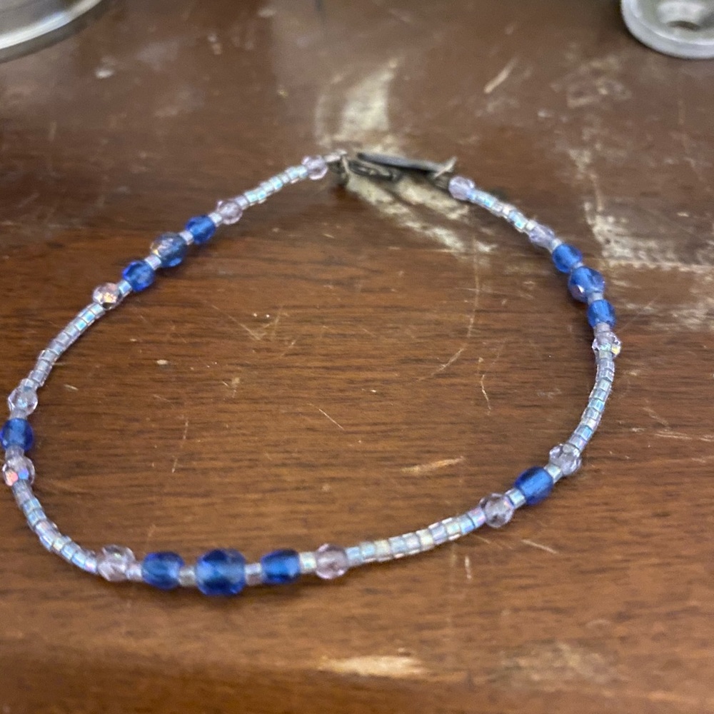 Beautiful Blue Beaded Anklet/Bracelet